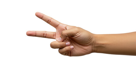Isolated hand showing peace sign