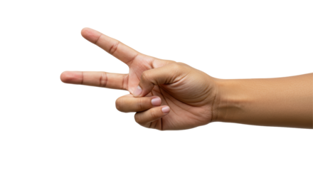 Isolated hand showing peace sign