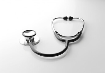 stethoscope on white background