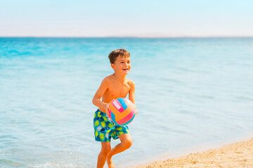 Photo from Hurghada in Egypt boy having fun on the beach