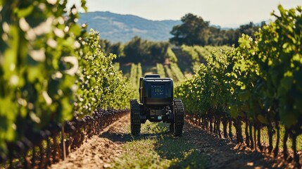 Autonomous Vineyard Robot Harvesting Grapes