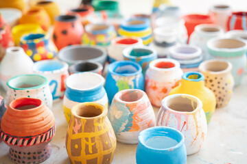 Photo from Hurghada in Egypt showing ceramic pottery painted