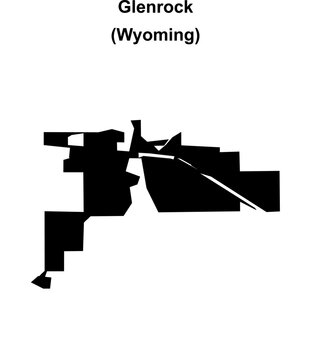 Glenrock (Wyoming) blank outline map