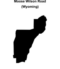 Moose Wilson Road (Wyoming) blank outline map