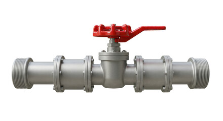 Isolated Industrial Valve on White Background
