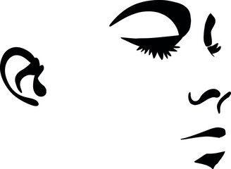 Girl's Face Contour - Abstract Femininity