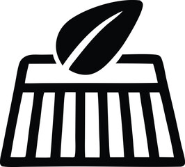 Eco friendly vertical farming system icon sustainable agriculture representation