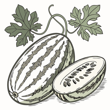 Realistic full-body vector illustration of a pointed gourd, perfect for food, farming, and botanical design projects.