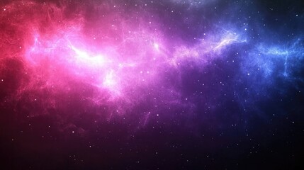 Naklejka premium Vibrant nebula in a deep space, filled with stars.