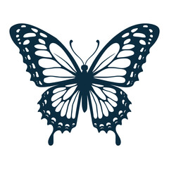 Symmetrical Butterfly Silhouette Design