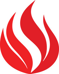 Abstract red flame design graphic illustration for branding and design projects