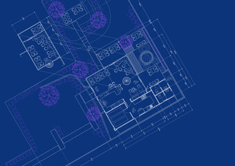 Floor plan designed building on the drawing.