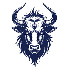 Stylized Bull Head Strong Design