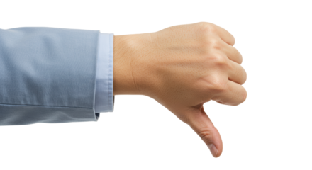 Isolated thumbs down
