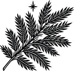 christmas tree branches single