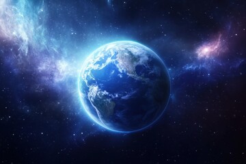 Space station orbits Earth, showcasing the planet's beauty against a vast cosmos, space station in space orbiting the globe