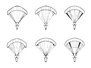 Obraz premium Paraglider line art vector illustration perfect for design