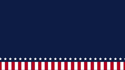 American flag background loop animation. Copy space concept for happy 4th of july, independence day, memorials day, veterans day and another patriotic event. - Powered by Adobe