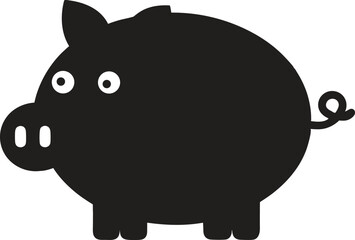 Pig  vector icon, Pig icon vector illustration