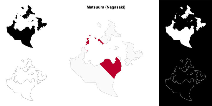 Matsuura (Naoasaki) outline map set