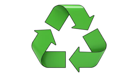 Obraz premium Isolated Green Recycle Symbol