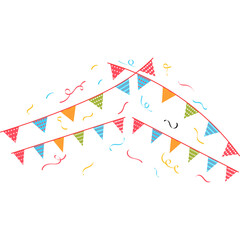Obraz premium Birthday Bunting Flag Decoration