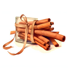 Cinnamon isolated on transparent background
