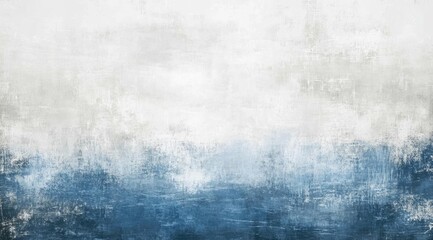 Obraz premium Abstract landscape of cool-toned blues and grays, textured with subtle brushstrokes and a faded, aged effect