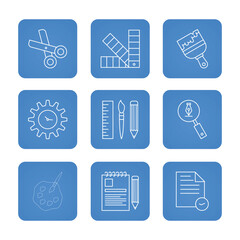 Design Tools icon set. Vector icon illustration
