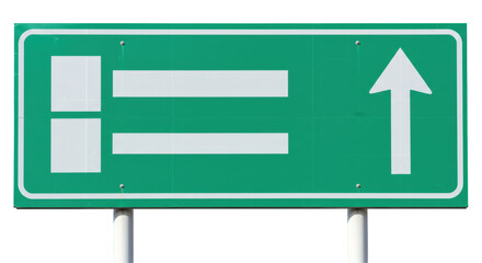 Isolated Green Road Sign