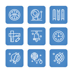 Education icon set collection. Editable stroke. Vector illustration