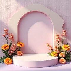 Enchanting Lavender Podium: A Nature-Inspired Presentation