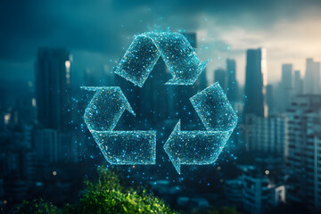 Circular economy concept. Sustainable business development. Limit climate change and global warmimg. LCA Life cycle assessment. Recycle, reuse, manufacturing, consumption. World environment
