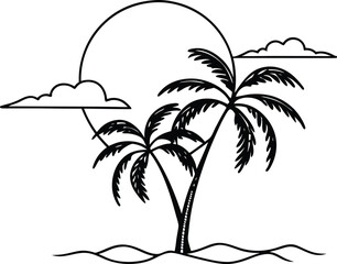 palm tree silhouette