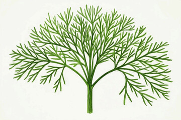 Feathery Dill Flow herb dill isolated watercolor vector illustration svg