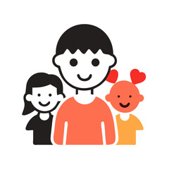 Obraz premium Happy Kids Vector Art – Smiling Children in Outdoor Scene