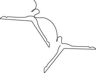 Continuous single line of clothes hanger for wardrobe or laundry hook storage sketch drawing, Vector Illustration>