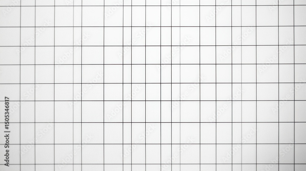Poster minimalistic white grid pattern on paper surface ideal for designing, planning, and artistic project
