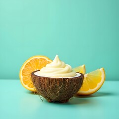 Refreshing Tropical Escape: Coconut Balm and Citrus Wedges