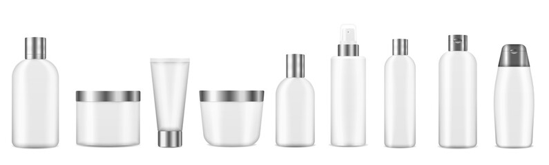 PNG cosmetic bottle cream tube shampoo container blank product vector beauty skincare set pack template lotion background branding

