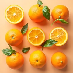 Sun-Kissed Oranges and Basil: A Vibrant Display of Freshness