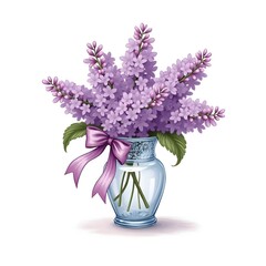 Serenity in Lilac: A Summer Greeting Card Design