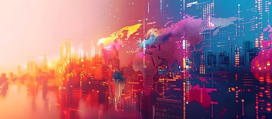 Fototapeta premium Flat Design Visualizing Impact of on Global Trade