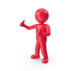 A 3d man thumbs up