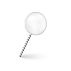 PNG isolated pushpin icon school stationery thumb tack vector shiny plastic clamp note memo board clip background illustration

