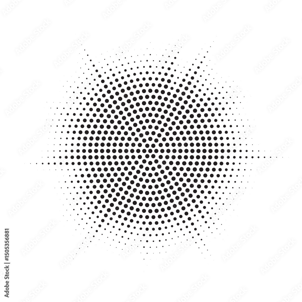 Aufkleber burst halftone light effect. glowing light burst. abstract grunge halftone dots background. vector i