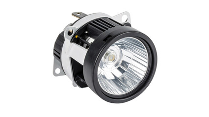 Bright electric LED flashlight on a white background