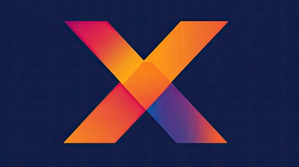 Abstract graphic design of the letter X.