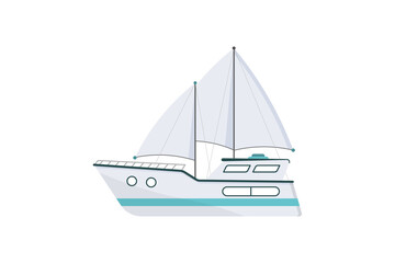 PNG container ship export import business vector freight maritime logistic transport global vessel illustration clean modern design

