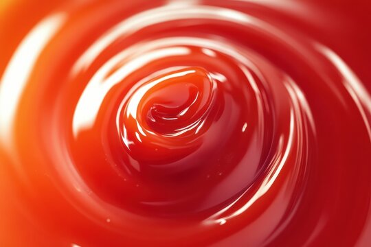 close-up, ketchup catsup sauce, swirl, product photography